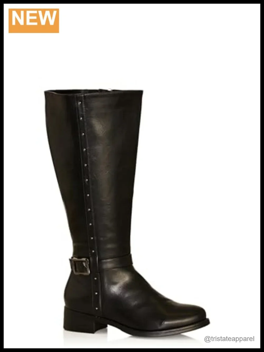 Avenue Women's Extra Wide Fit Studded Tall Boot Faux Leather Knee High
